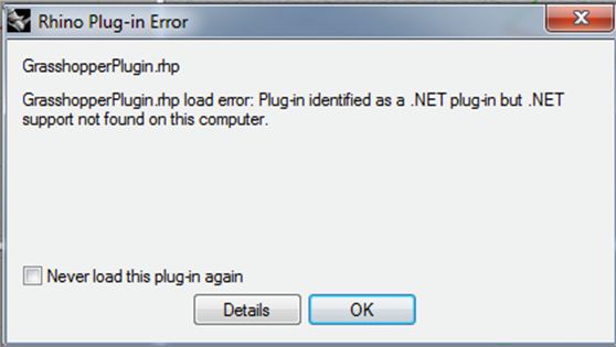 Rhino Plug-in Error